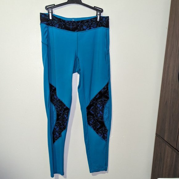 Cozy Orange Leggings Teal XL EUC - Picture 1 of 7